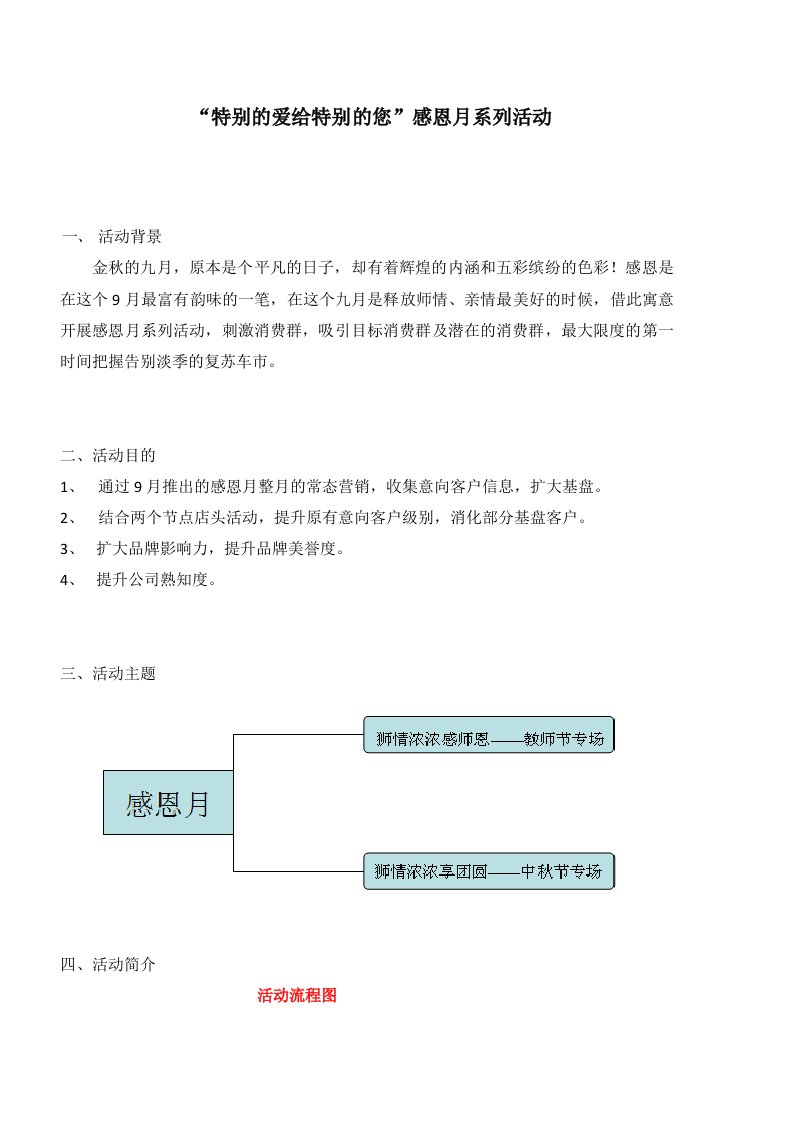 东风标致九月感恩月活动方案