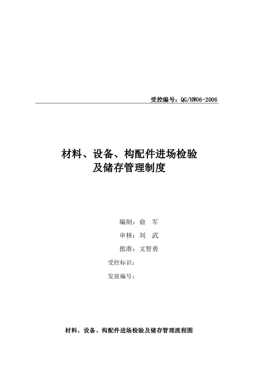 资料、装备、购配件倾销、贮存治理轨制