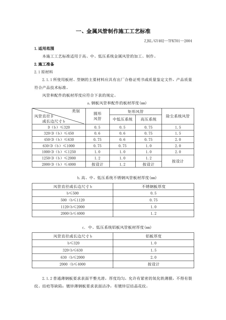 《通风空调工艺》word版