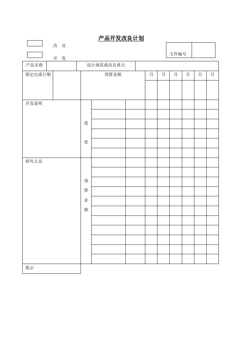 精品文档-产品开发改良计划