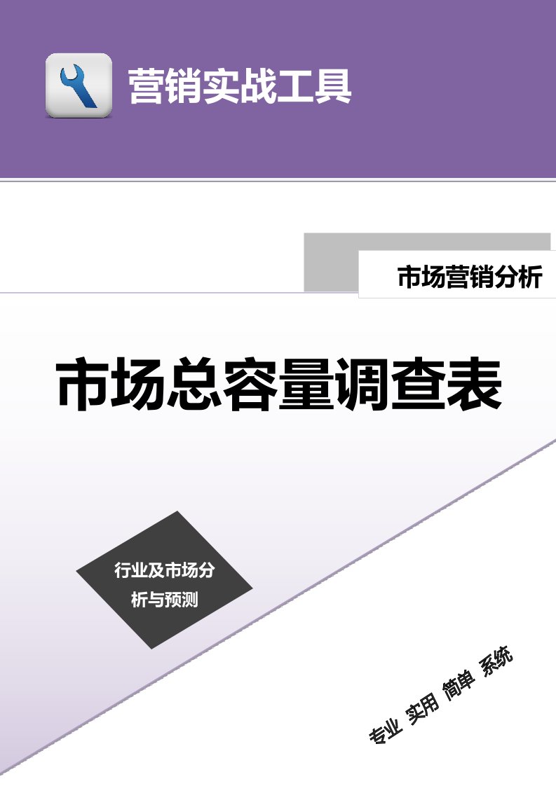 工程资料-市场总容量调查表