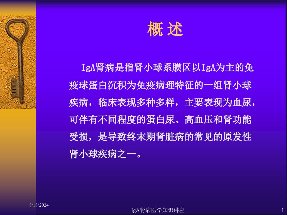 2021年IgA肾病医学知识讲座