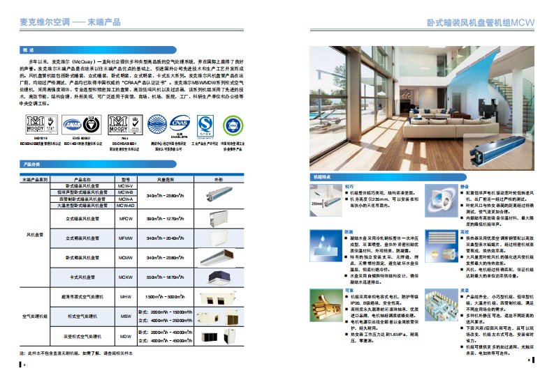 麦克维尔风机盘管样本