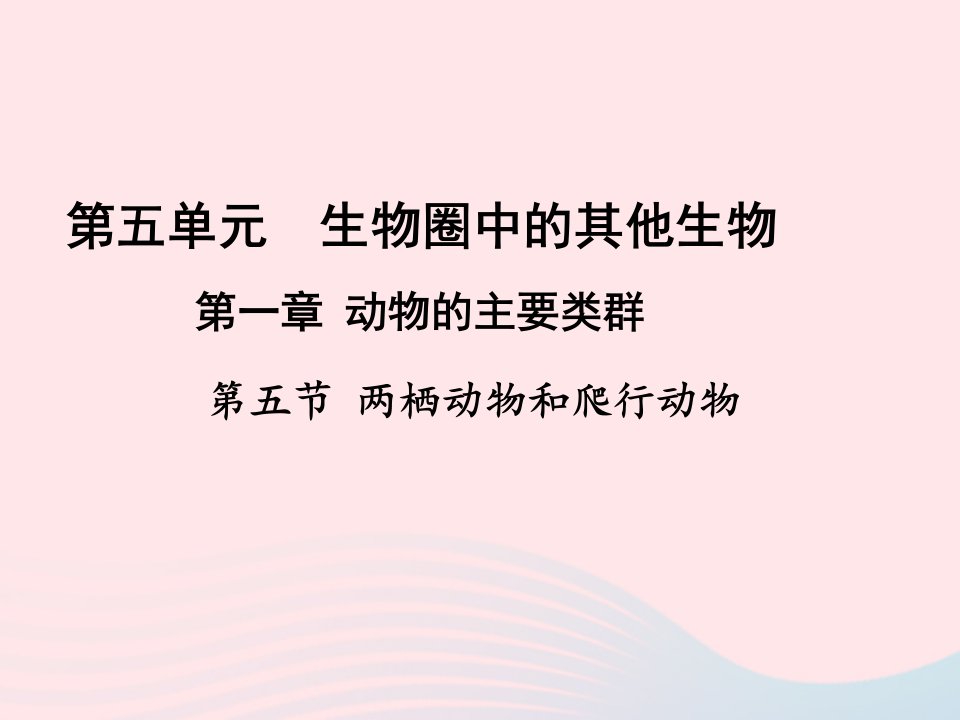 2022八年级生物上册第一章动物的主要类群第五节两栖动物和爬行动物教学课件2新版新人教版