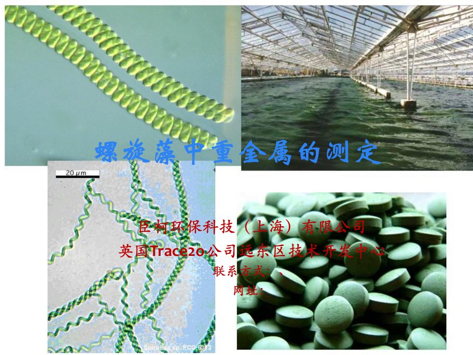 螺旋藻中重金属的检测