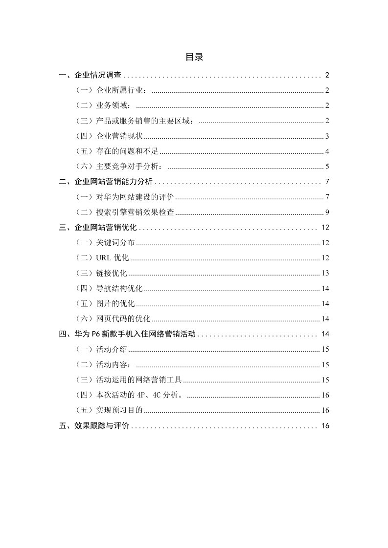 网络营销大作业模版