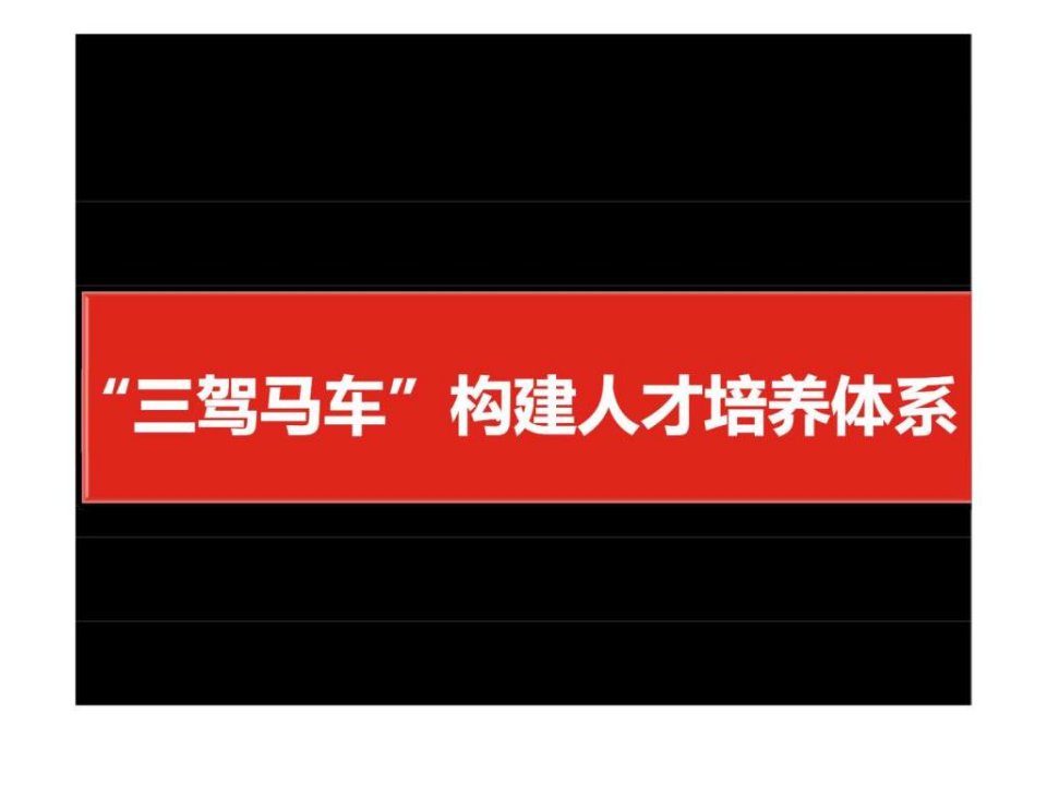 三驾马车构建人才培养体系