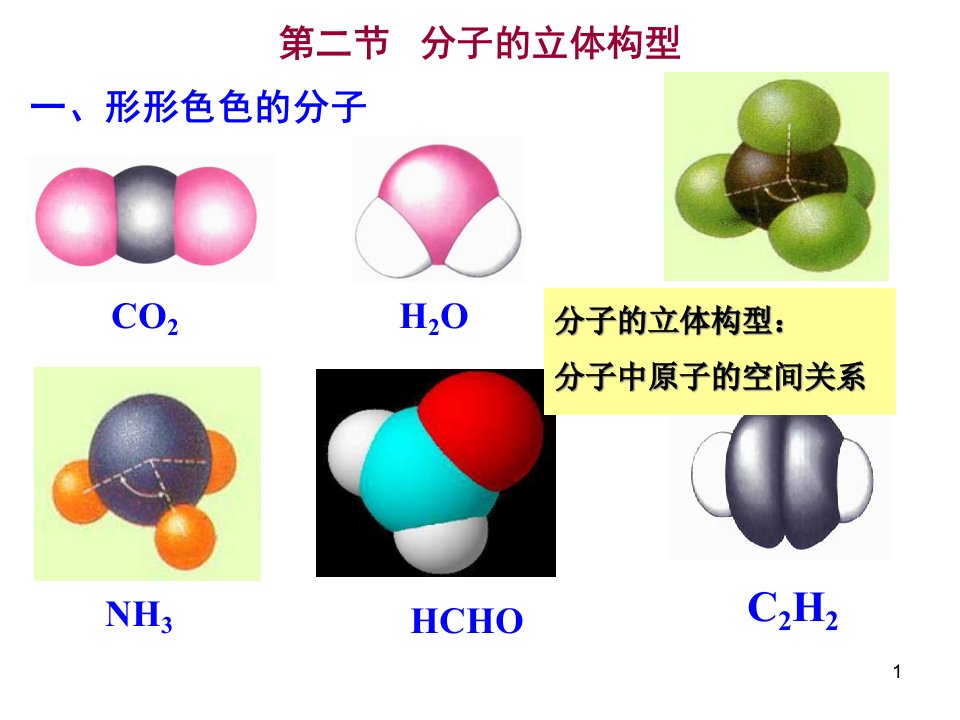 第二节分子的立体构型ppt课件