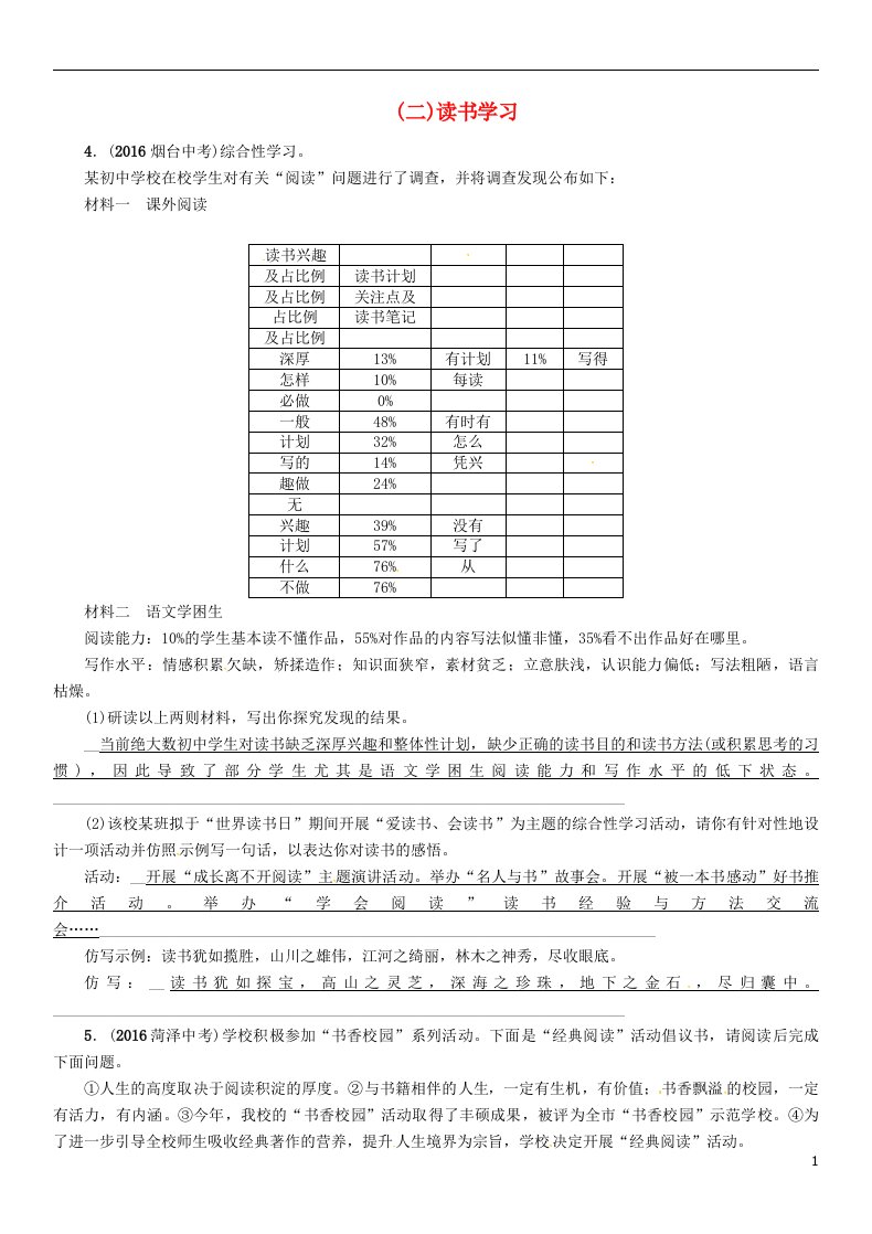 中考语文总复习