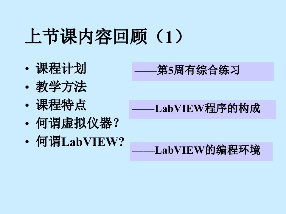 LabVIEW编程及虚拟仪器设计第二讲课件