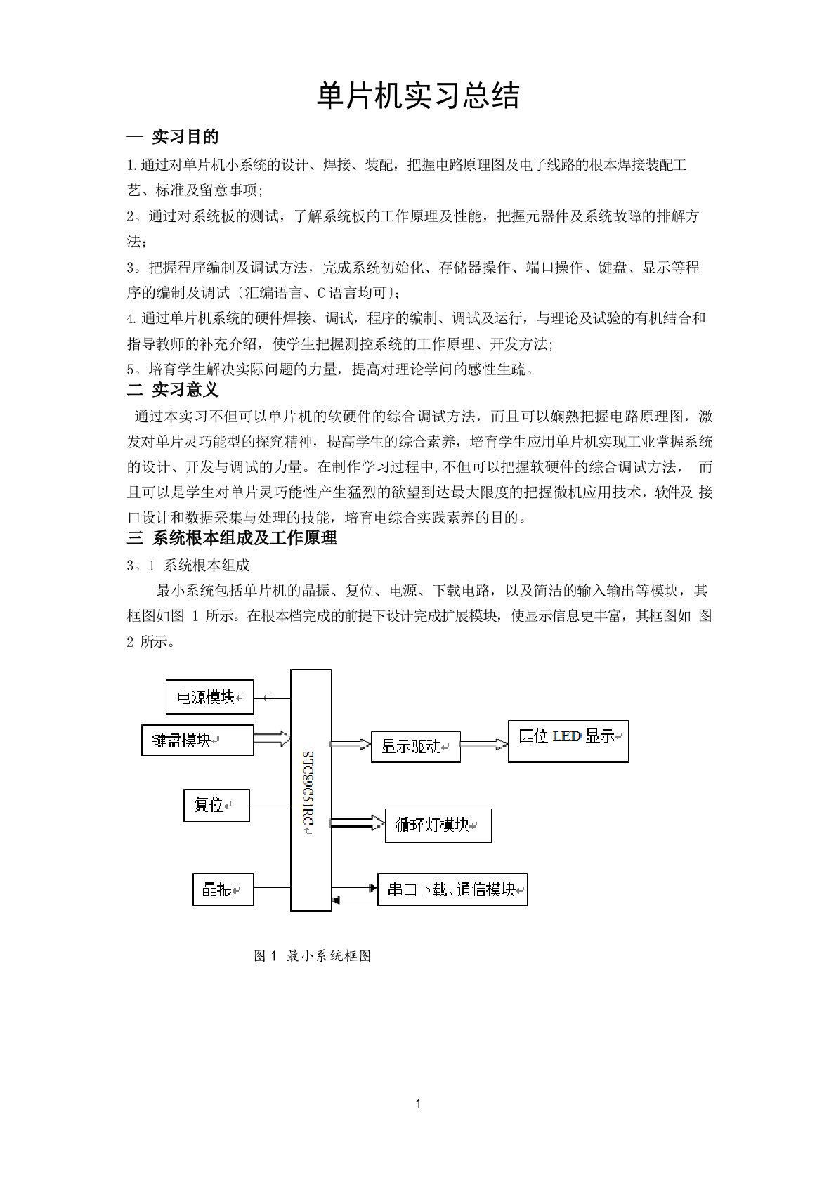 单片机原理及应用实习总结报告