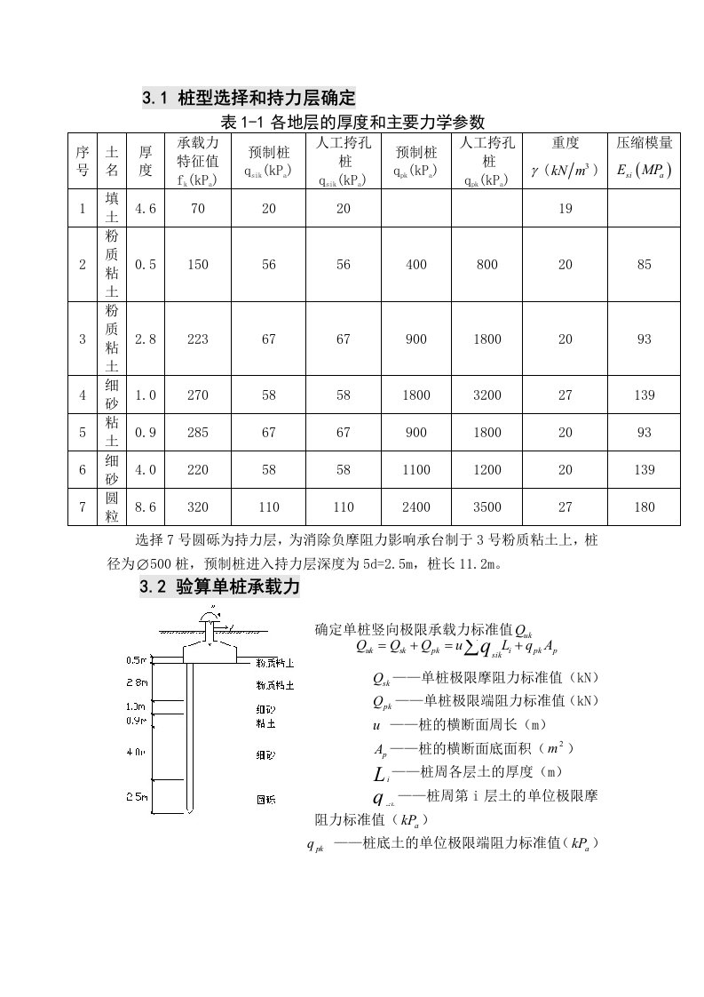 《基础工程》课程设计