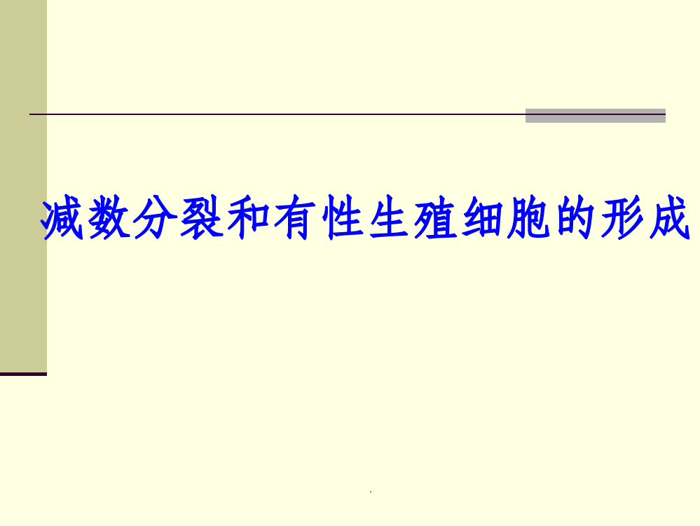 减数分裂和有性生殖细胞的形成ppt课件