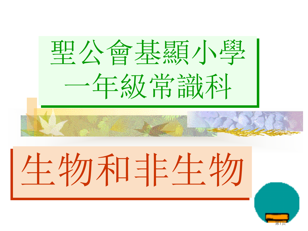 圣公会基显小学一年级常识科省公开课一等奖全国示范课微课金奖PPT课件