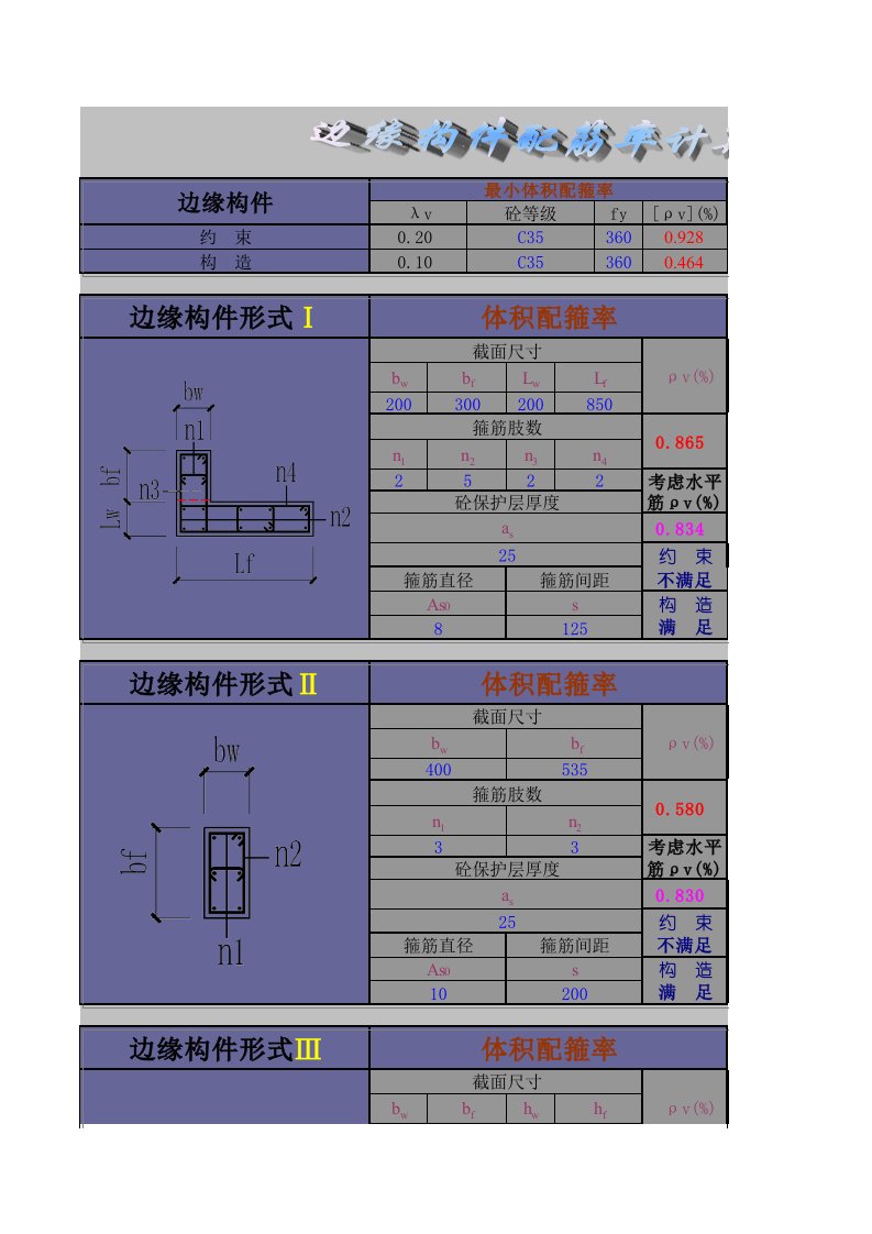 剪力墙边缘构件配筋率计算新规范精要