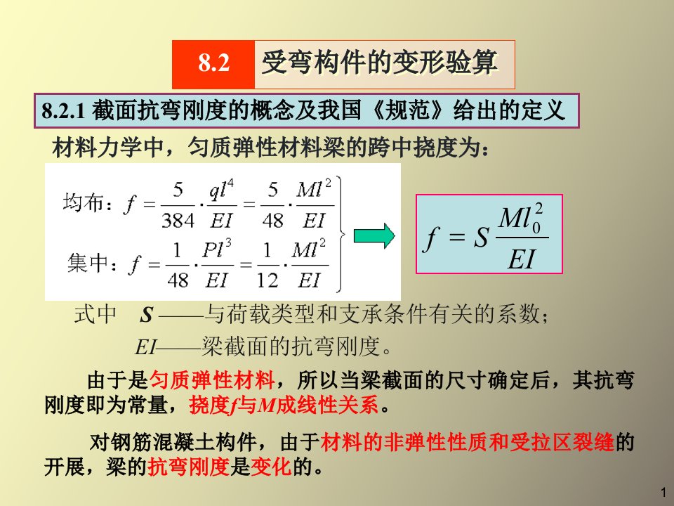 裂缝宽度和挠度验算