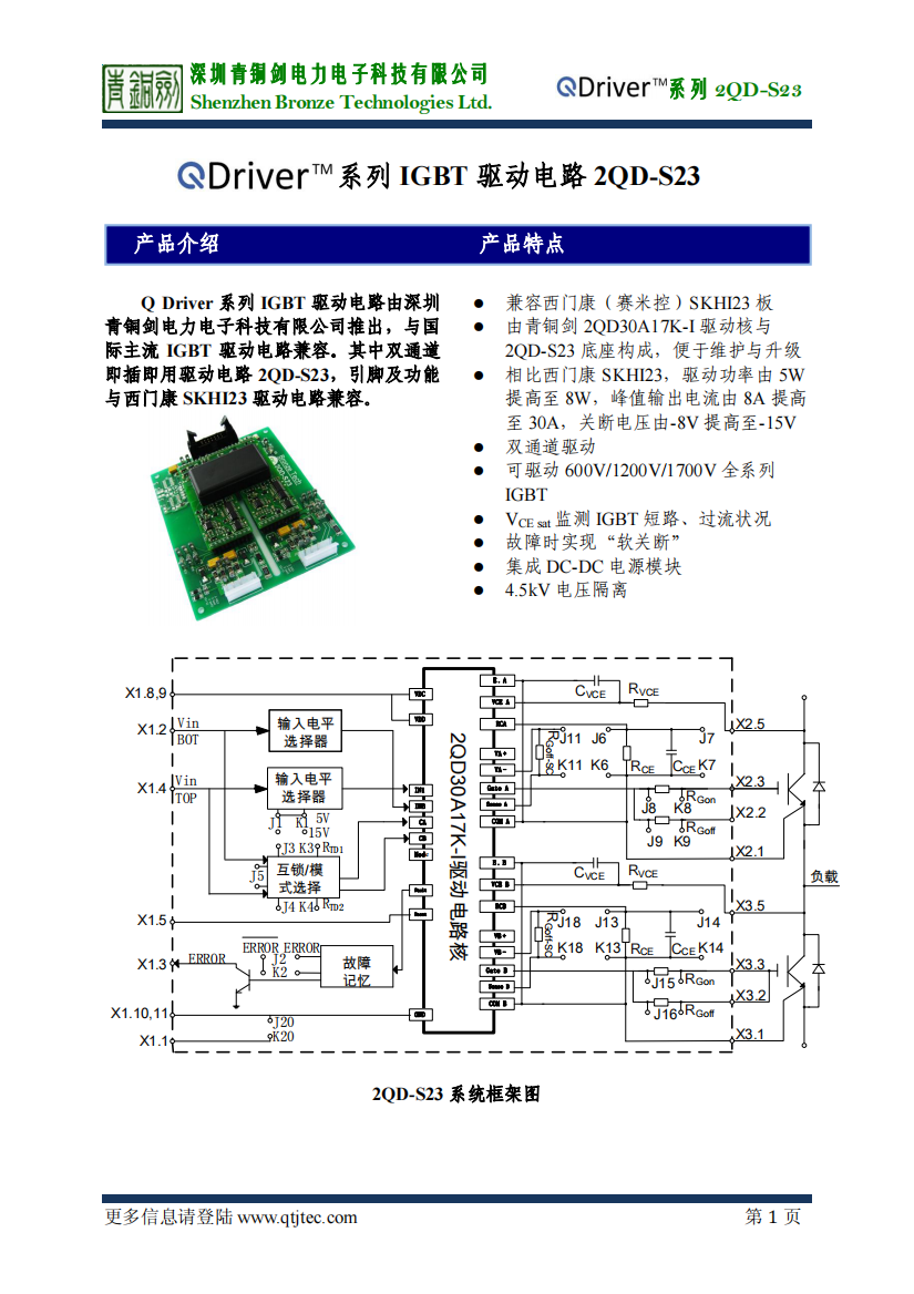 标准IGBT驱动器