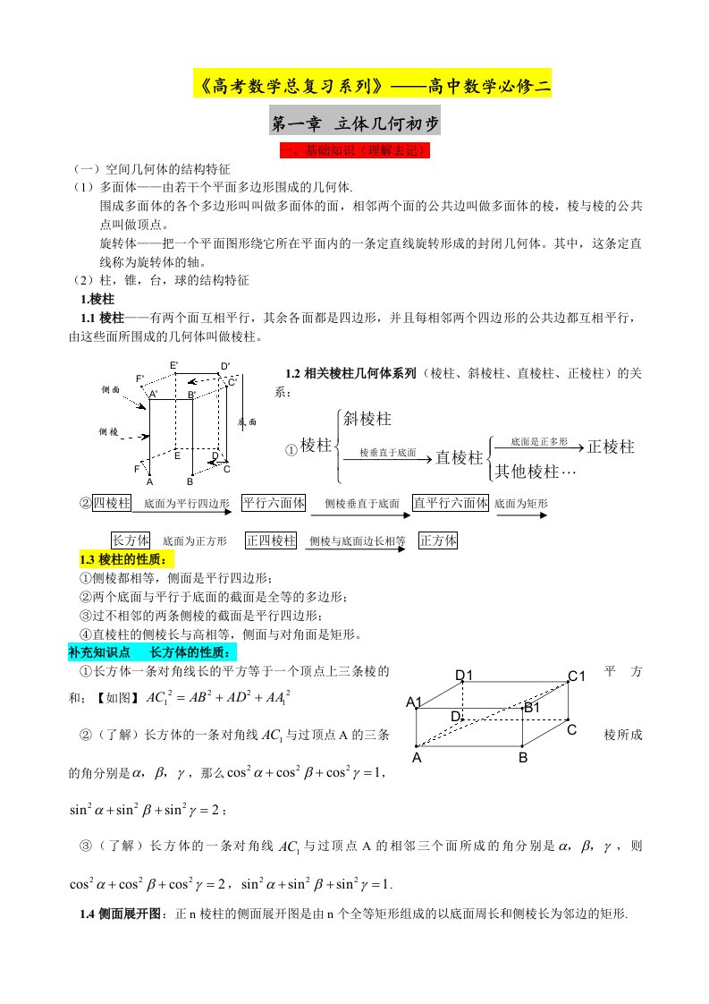 高考数学总复习系列高中数学必修二