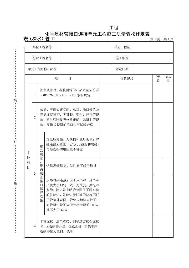 建筑资料-表深水管11