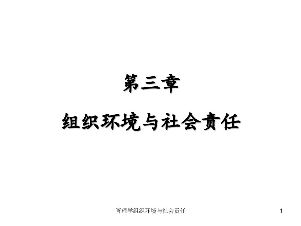 管理学组织环境与社会责任课件