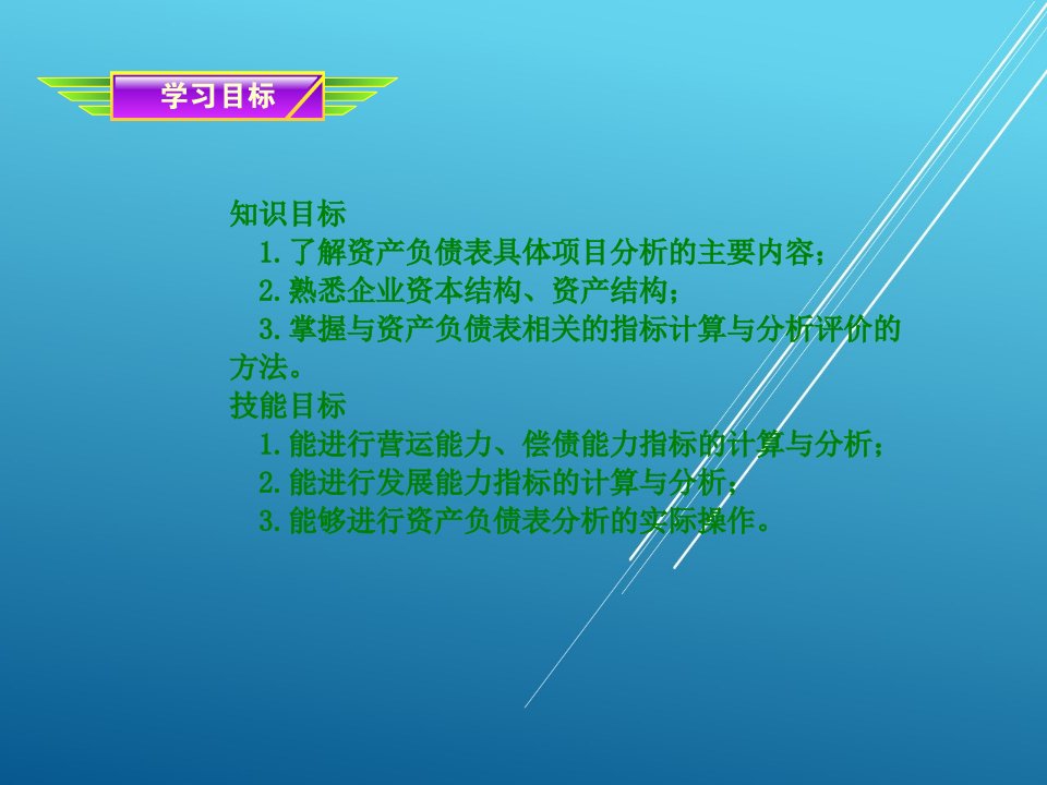 会计报表分析第二章课件