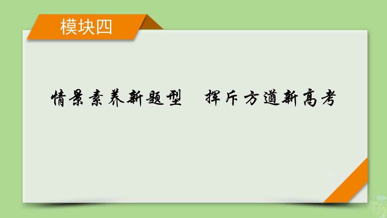 新教材适用2024版高考历史二轮总复习模块4情景素养新题型挥斥方遒新高考第1编史学理论__史学史料研考课件