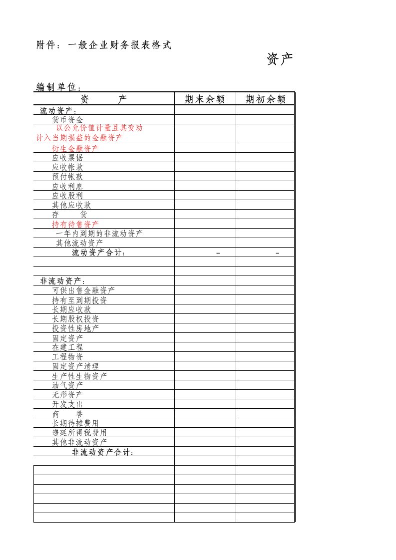 2018最新会计报表单(模板)