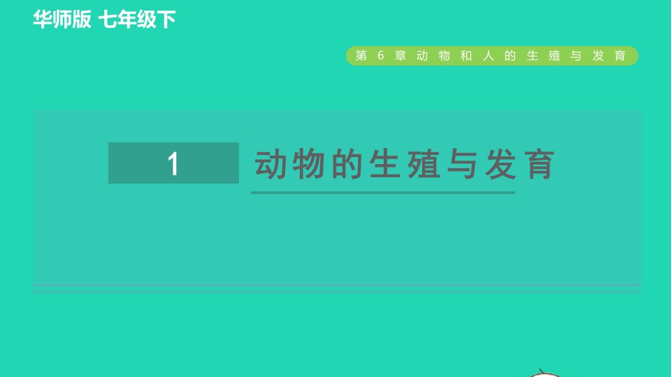 2022九年级科学下册第6章动物和人的生殖与发育1动物的生殖与发育习题课件新版华东师大版