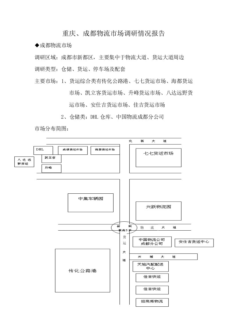 精品文档-重庆、成都物流市场调研报告