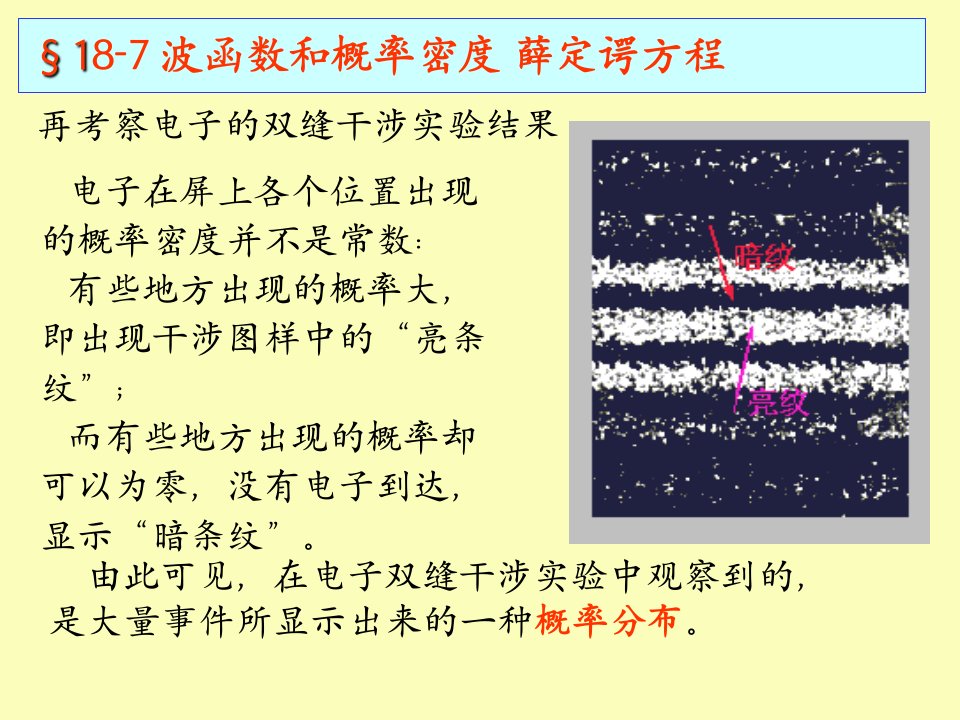 波函数和概率密度薛定谔方程