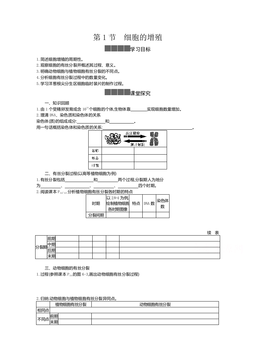 2020-2021学年新教材生物人教版必修第一册