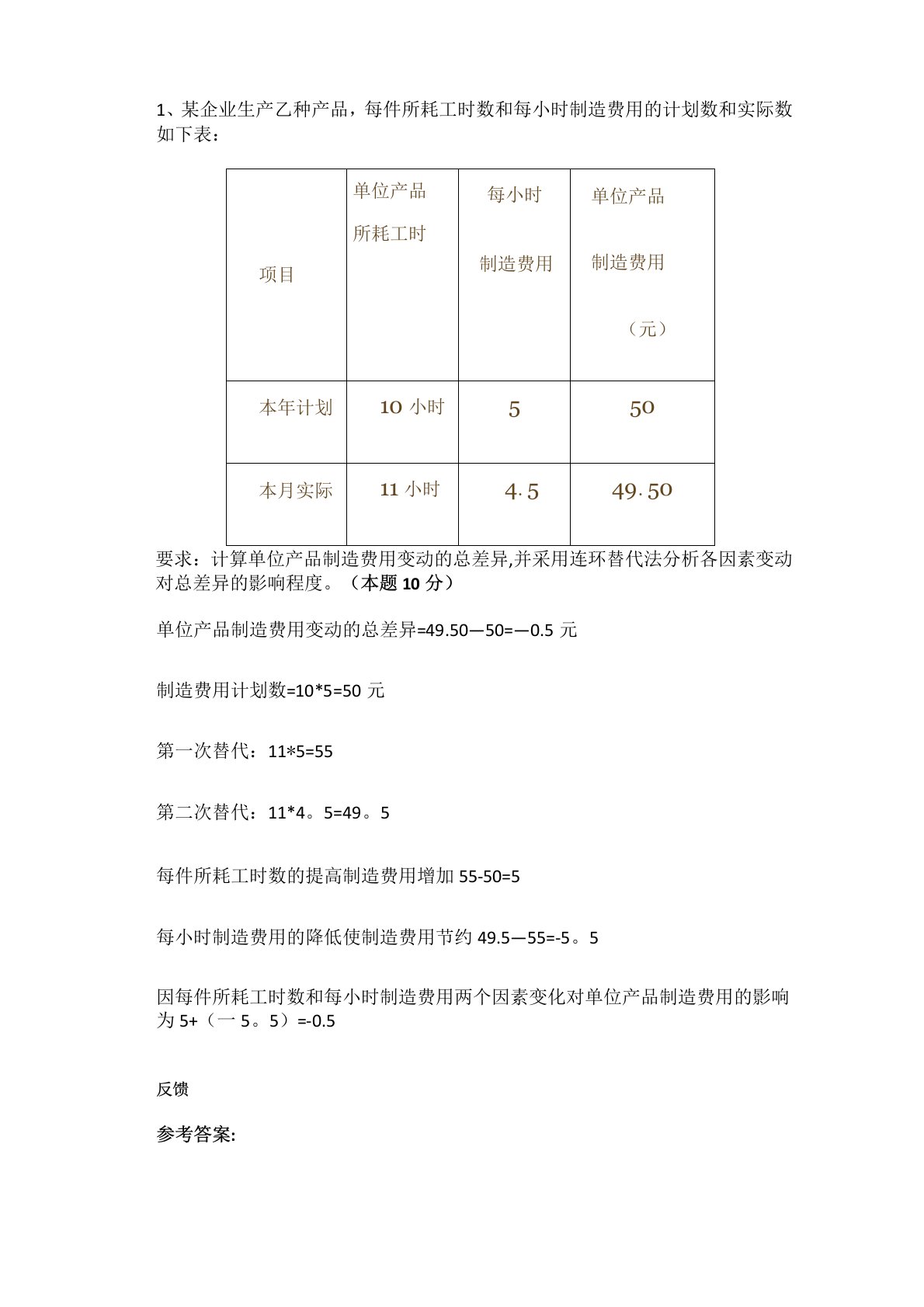 成本会计形考作业6答案