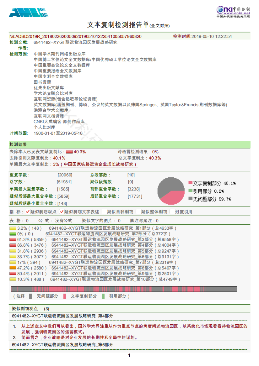 6941482--XYGT联运物流园区发展战略研究（全文对照）