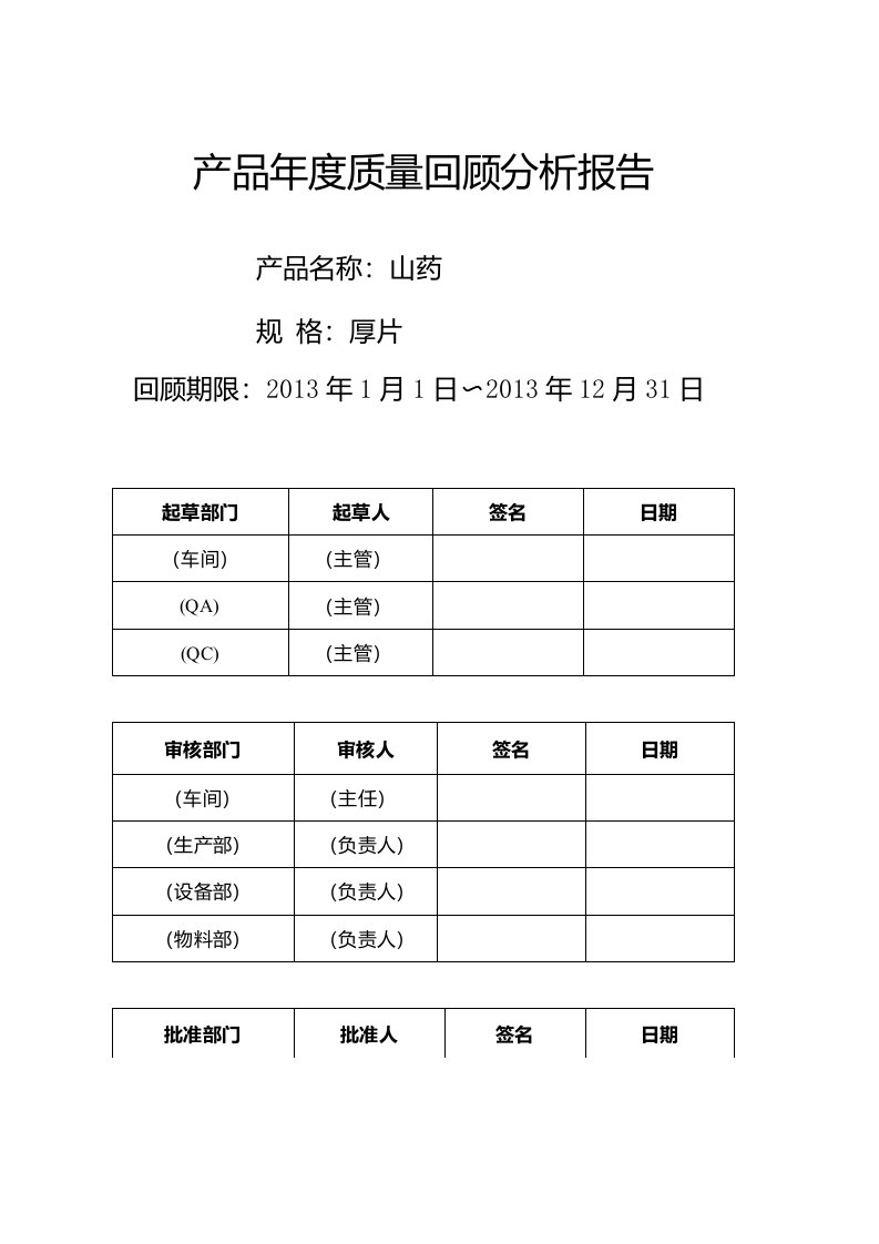 中药饮片产品质量回顾