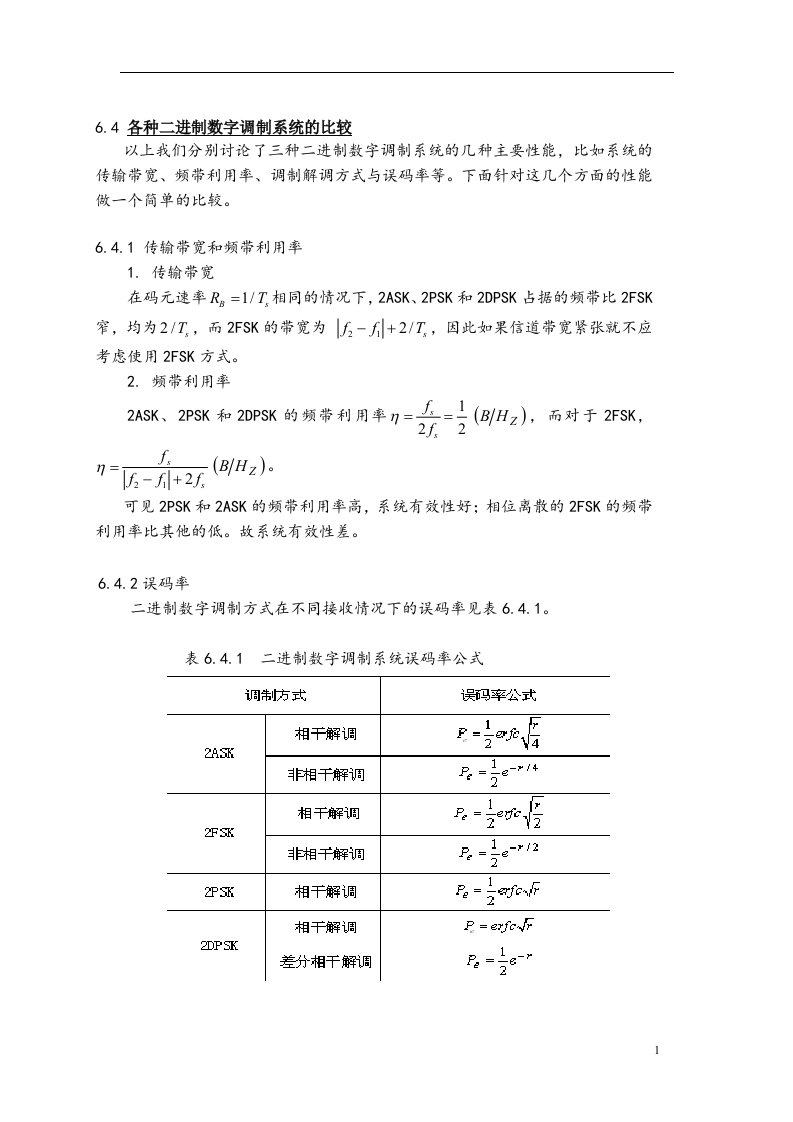 通信原理I第23次课教案