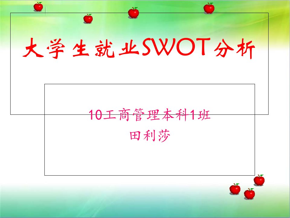 大学生青年就业swot分析