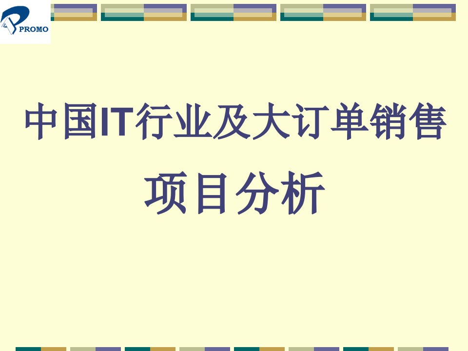 中国IT行业及大订单销售项目分析