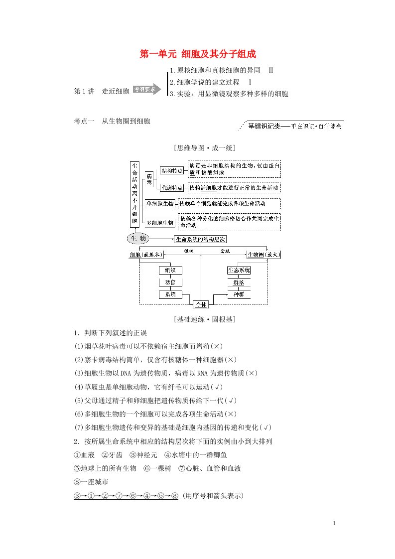 高考生物一轮复习