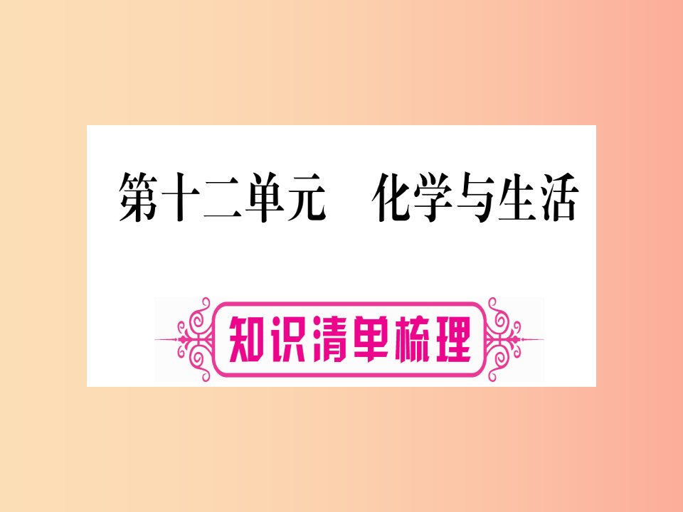 （宁夏专用版）2019中考化学复习