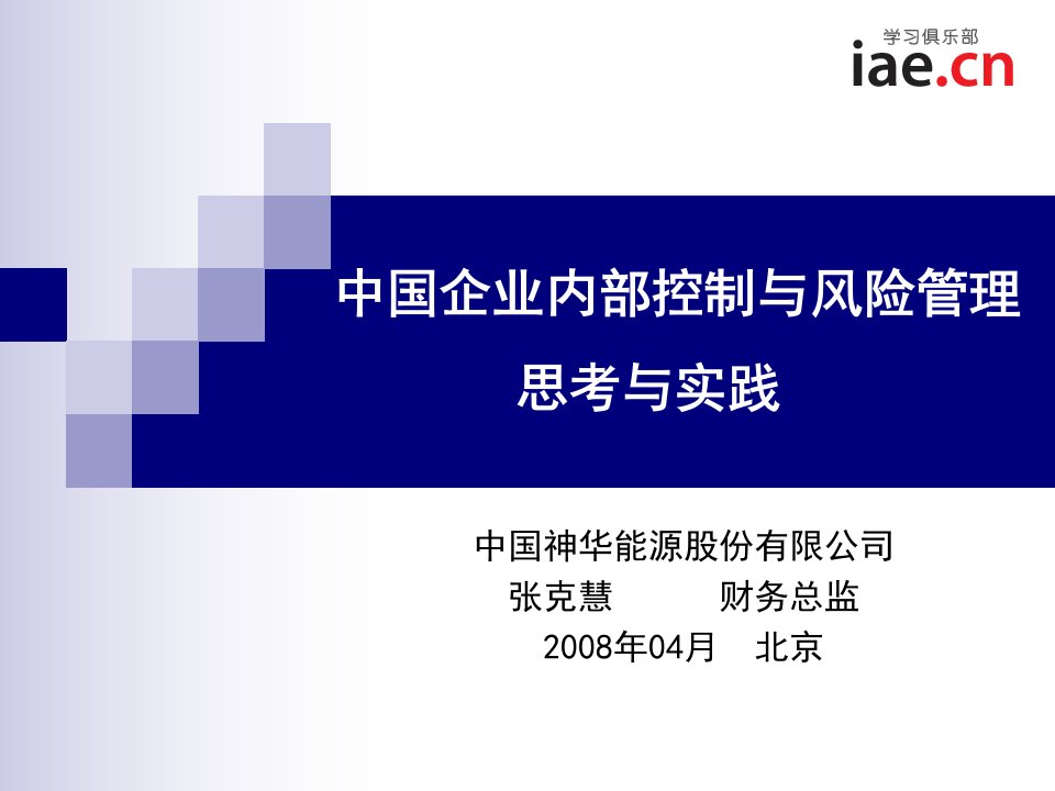 中国企业内部控制与风险管理