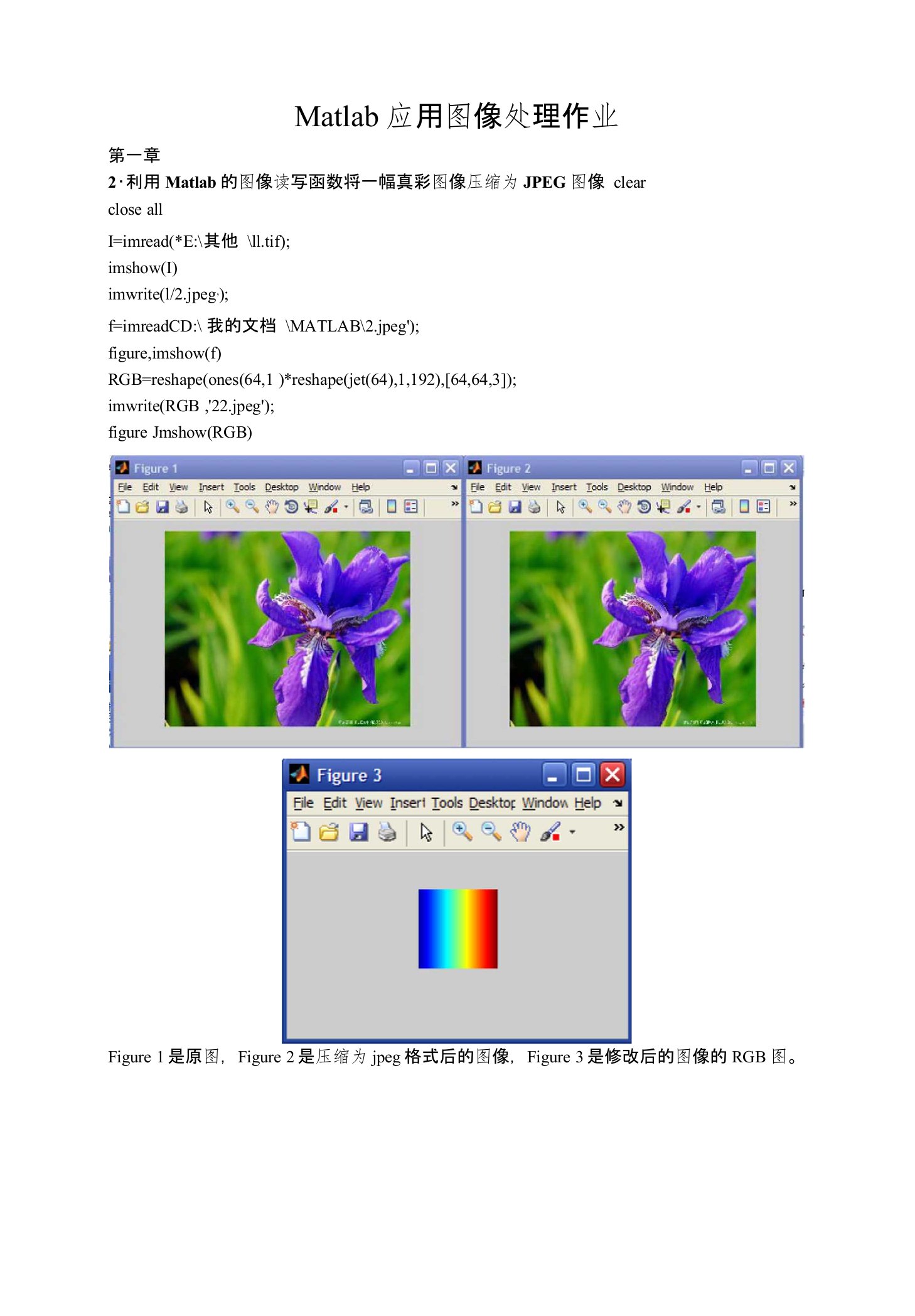 Matlab应用图像处理作业