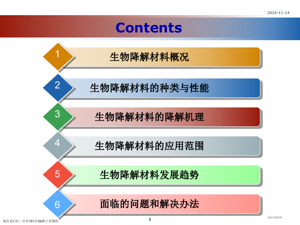 第9章生物可降解材料