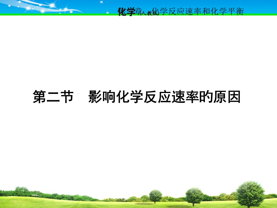 第二节影响化学反应速率的因素省名师优质课赛课获奖课件市赛课一等奖课件