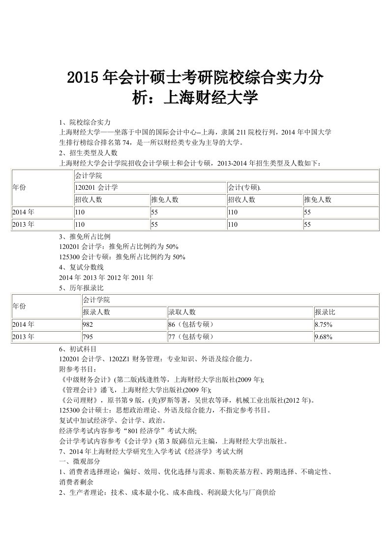 会计硕士考研院校综合实力分析：上海财经大学