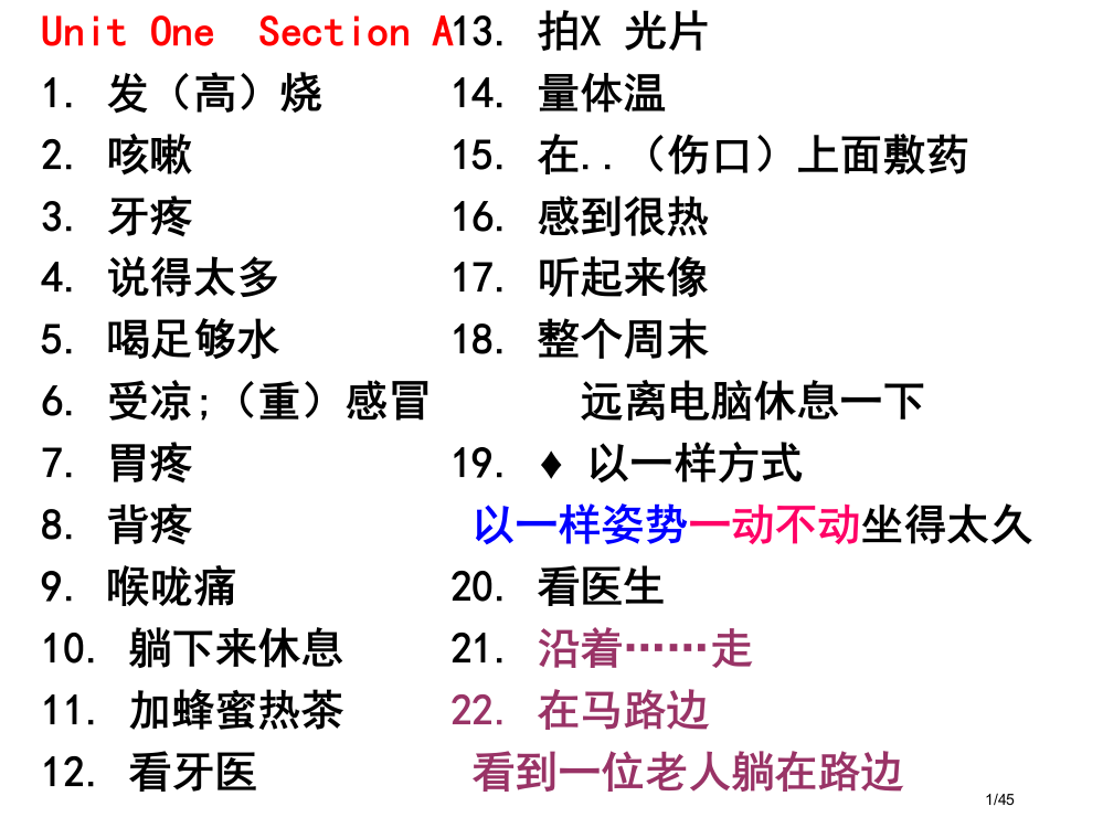 八下英语1--3单元复习省公开课金奖全国赛课一等奖微课获奖PPT课件