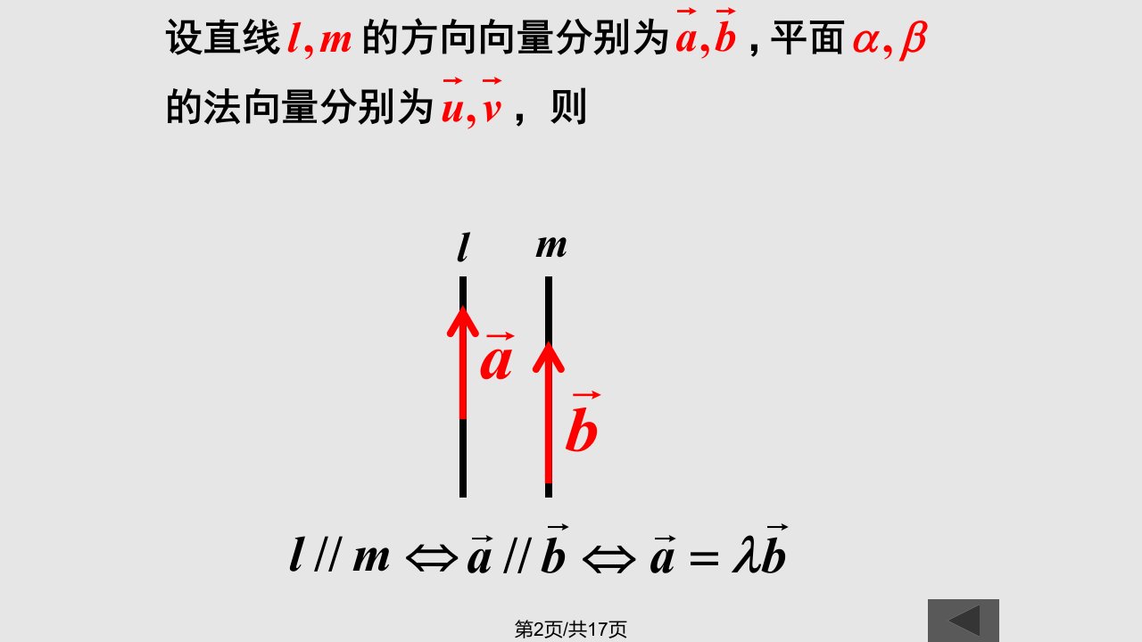 立体几何中的向量方法平行垂直关系