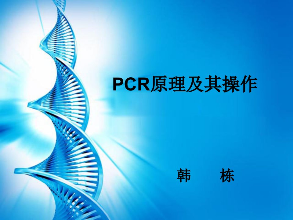 PCR原理及其操作