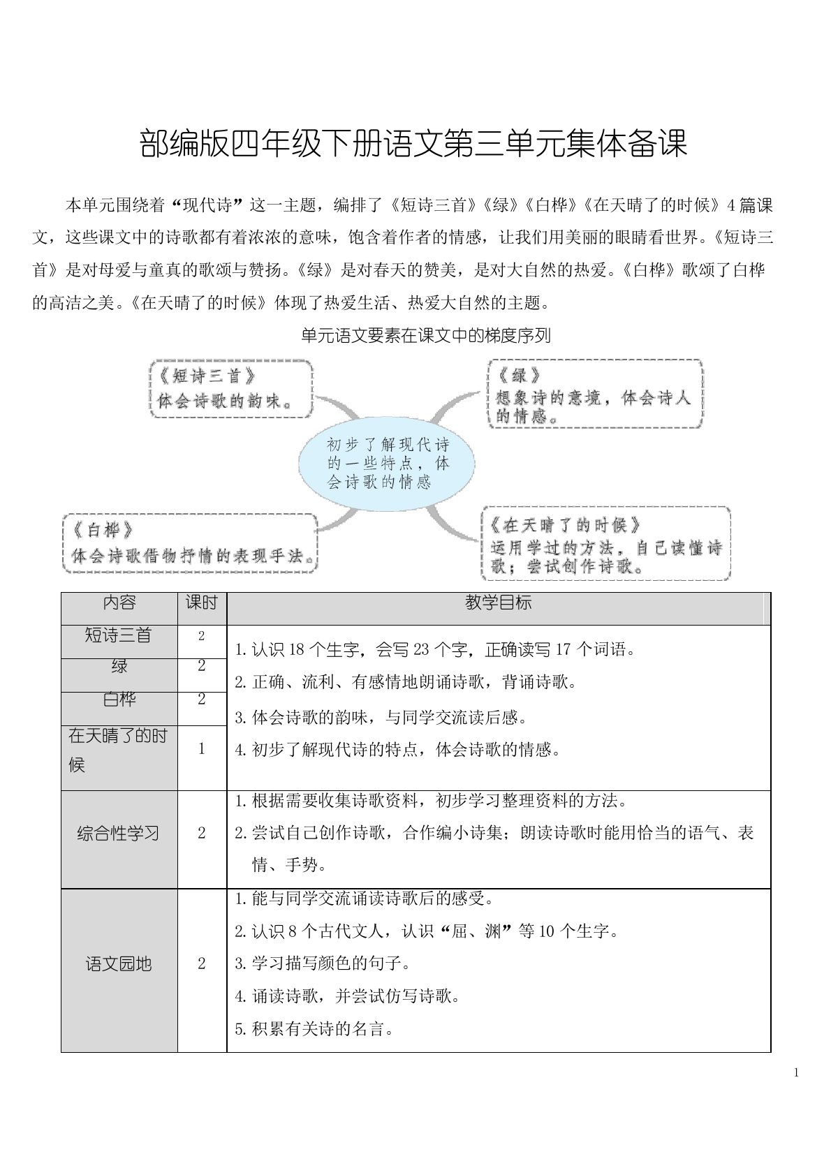 部编版四年级下册语文9