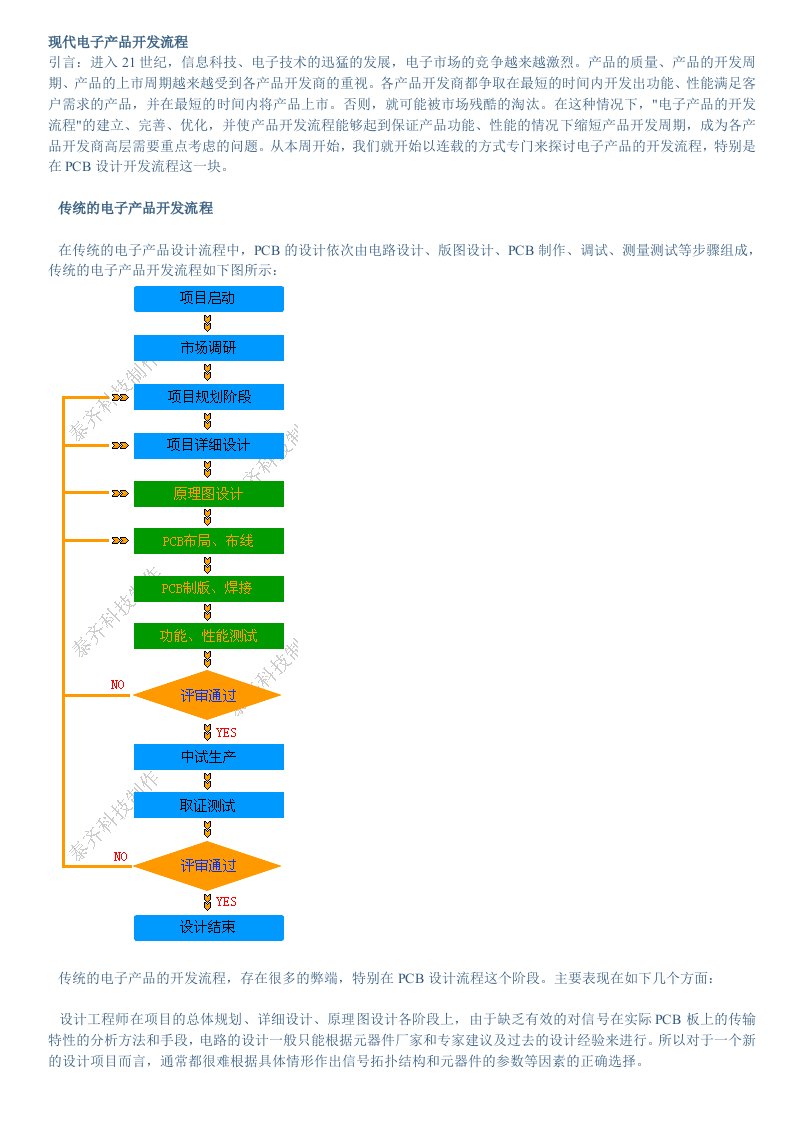 电子行业-电子产品开发流程