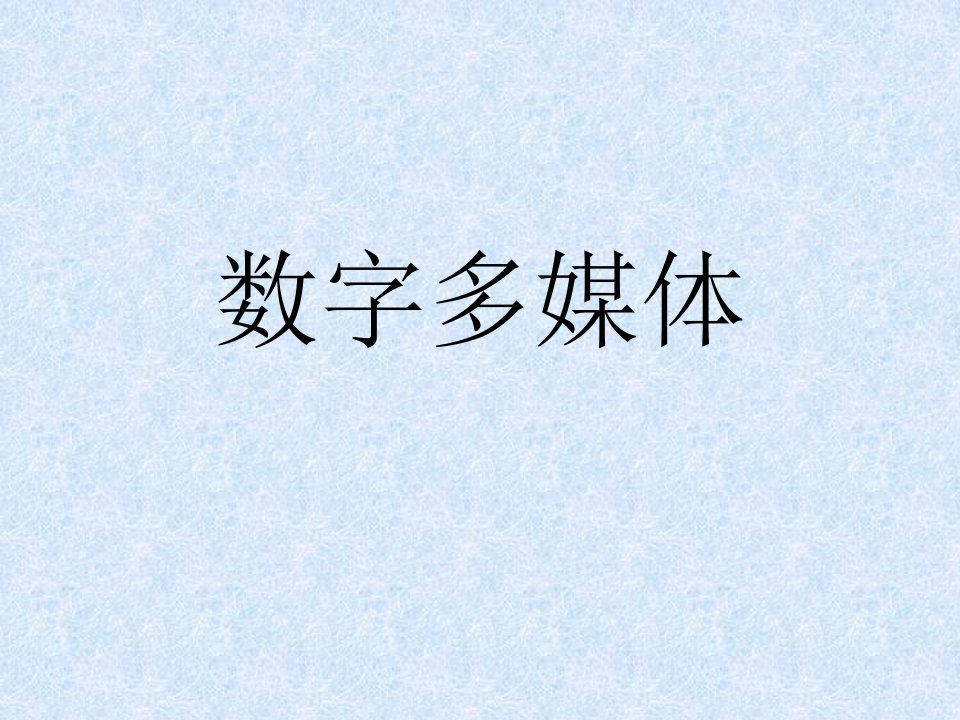 数字多媒体